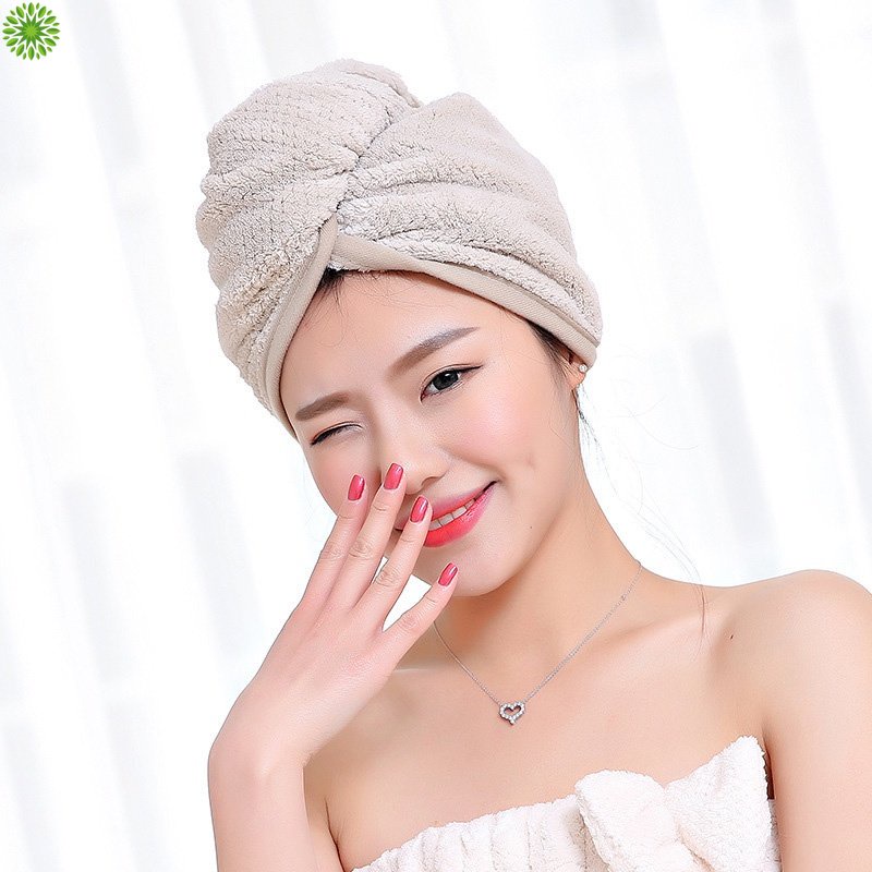 Khăn Quấn Khô Tóc Bằng Sợi Micro Siêu Thấm Nước CR1