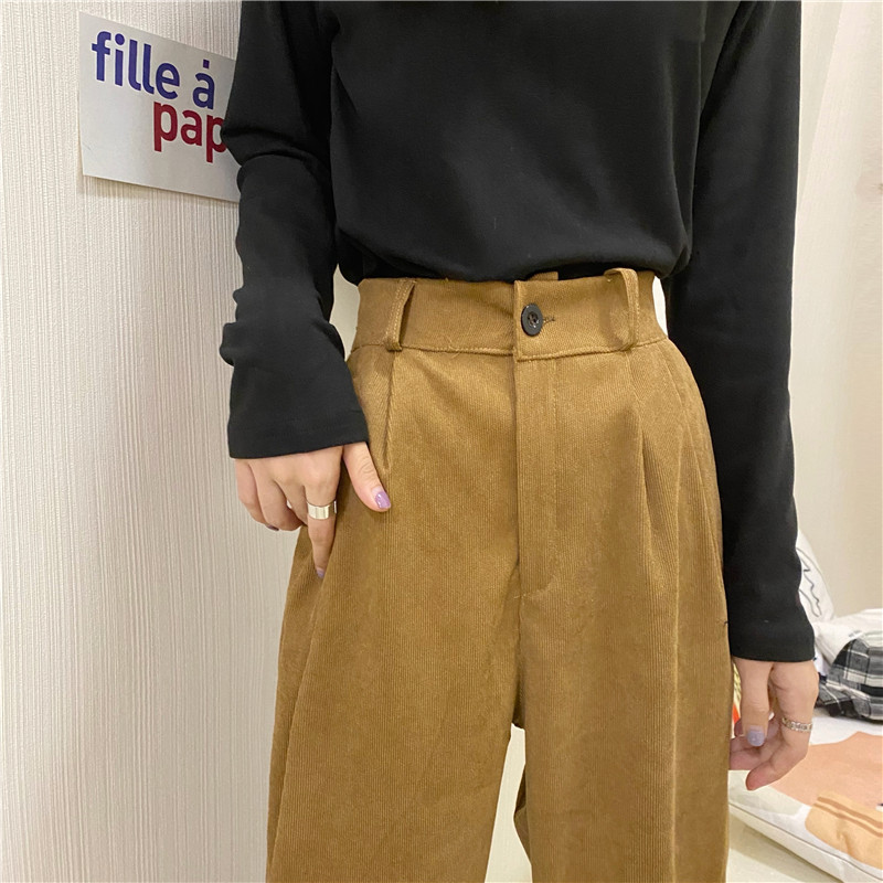 Quần Dài Nữ Ống Rộng Lưng Cao Thời Trang