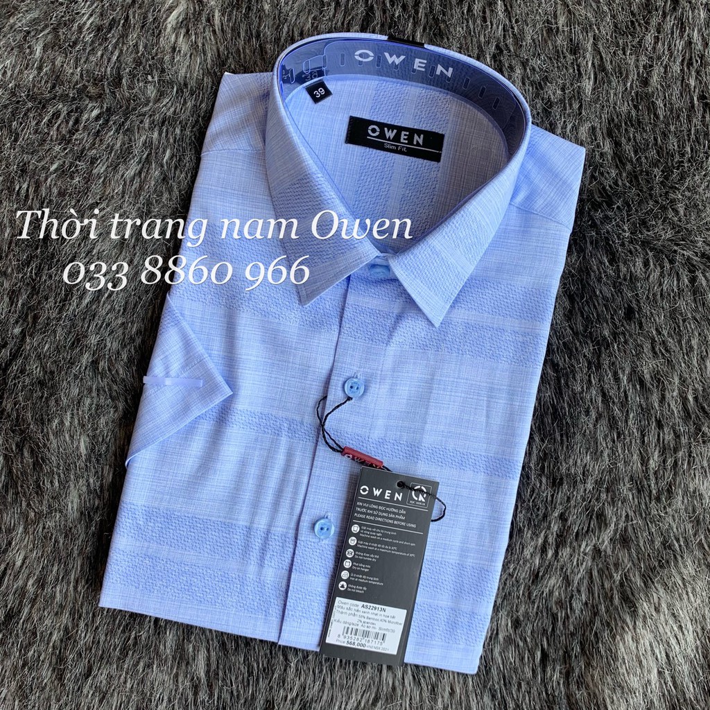 OWEN - Áo sơ mi ngắn tay Owen Slimfit chất sợi tre 22913 | BigBuy360 - bigbuy360.vn