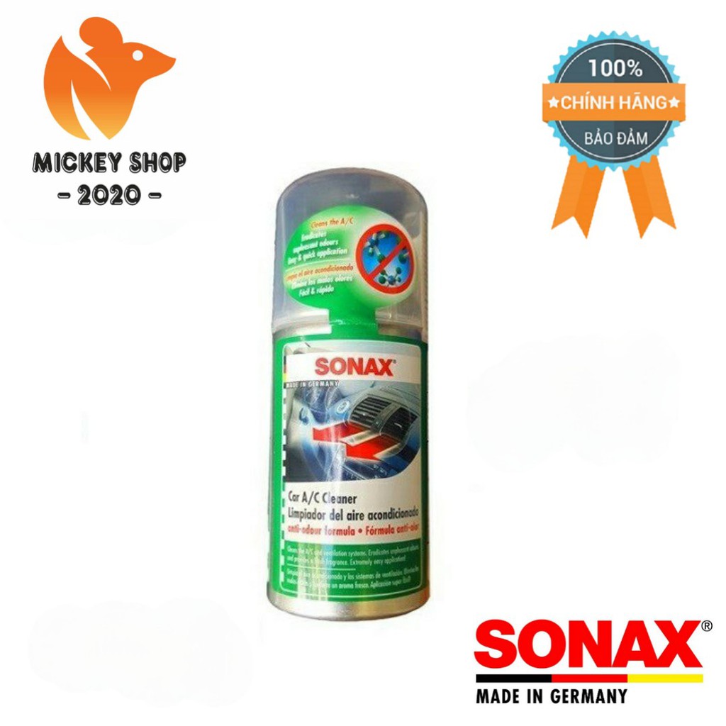 [CAO CẤP] Xịt Diệt Khuẩn Dạng Hơi Tự Động Làm Sạch Khử Mùi SONAX AC Cleaner 323100