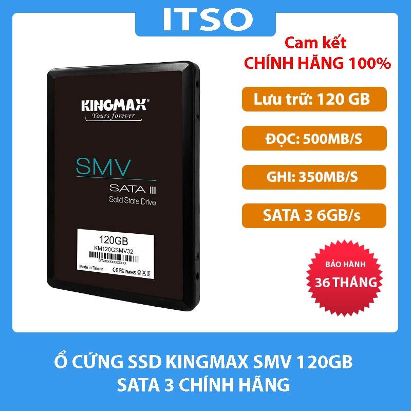 Ổ cứng SSD Kingmax SMV32 120GB 2.5″ / SMQ32 240GB 7mm SATA 3 chính hãng - Bảo hành 36 tháng | BigBuy360 - bigbuy360.vn