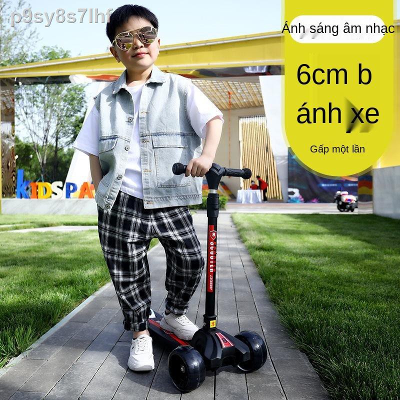 (Giá Hủy Diệt)Xe trượt dành cho trẻ em cỡ lớn 2-4-6-8-12 tuổi một chân có thể gập lại tuyết bé trai và gái
