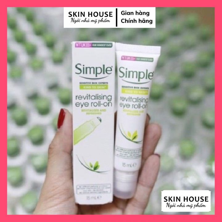 Lăn dưỡng mắt Simple Revitalising Eye Roll-on - Kem dưỡng mắt Simple