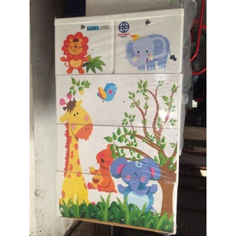 TỦ LUCKY 4 TẦNG 5 NGĂN VIỆT NHẬT60*48*98cm