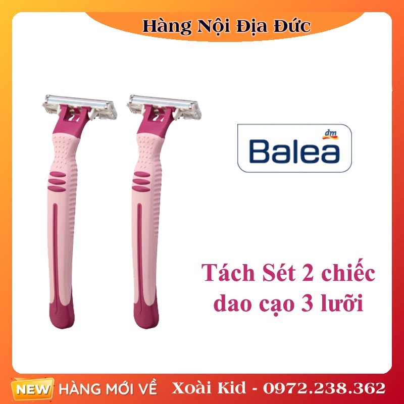 [ Có Che Tên] DAO CẠO BALEA 3 LƯỠI - DAO CẠO LÔNG CHO NỮ NỘI ĐỊA ĐỨC BALEA Bổ Sung Vitamin E