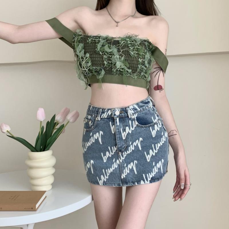 HUANG YOYO Quần Jeans Dài Lưng Cao Thời Trang Hàn Quốc Cho Nữ/quần váy/chân váy chu a