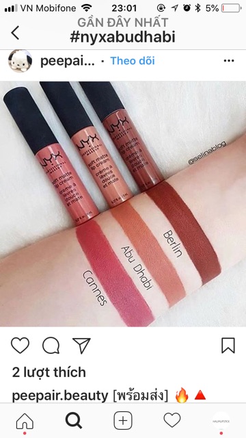 Son lì Nyx Soft Matte Lip Cream