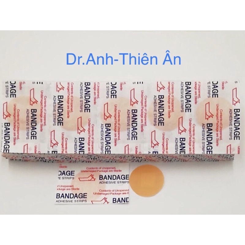 [Hoả Tốc] Vỉ 5 Miếng Băng Dán Cá Nhân, Miếng Dán Tròn Bandage