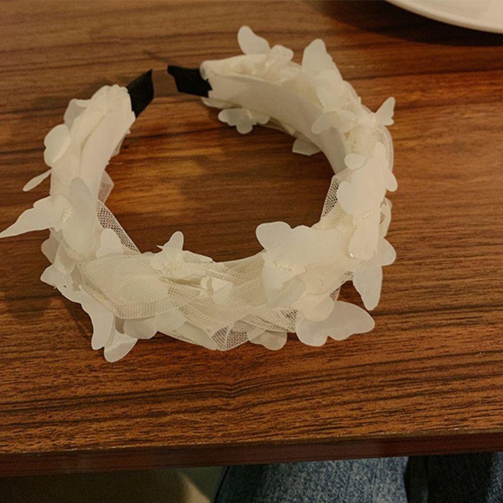 ANEMONE Băng Đô Cài Tóc Hình Bướm Xinh Xắn Cho Cô Dâu