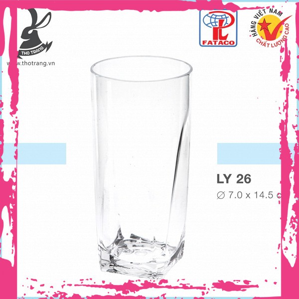 [Mẫu Mới]Ly Sinh Tố LY26 Nhựa Trong Acrylic Cao Cấp Fataco Việt Nam