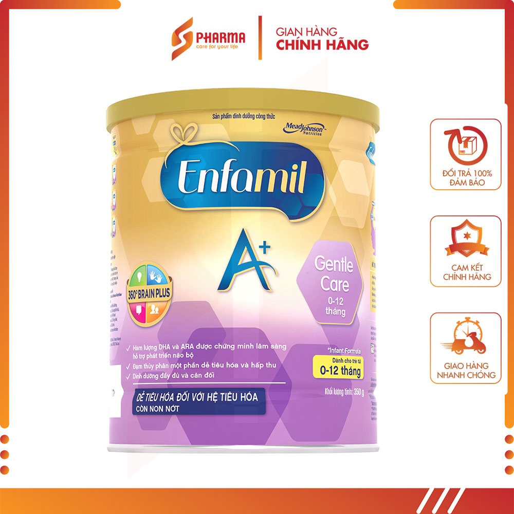 Sữa bột Enfamil A+ Gentle Care Infant Formula / Dành cho trẻ 0-12 tháng / ENFA Mead Johnson Nutrition [Hộp 350g]