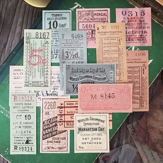 Sticker ticket phong cách Tim Holtz