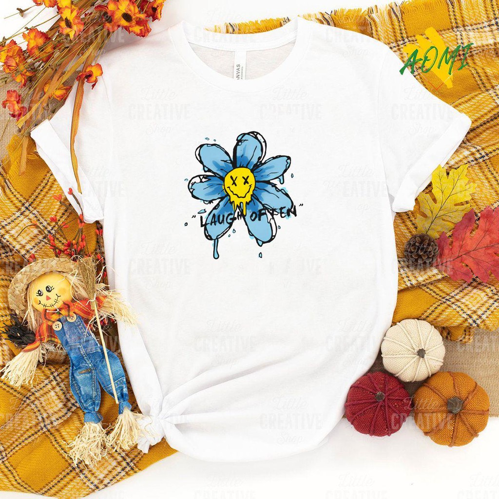 ÁO THUN UNISEX AOMI HOA HẢI ĐƯỜNG JACK J97 ĐOM ĐÓM TAY NGẮN TAY LỠ NAM NỮ CHẤT LƯỢNG CAO