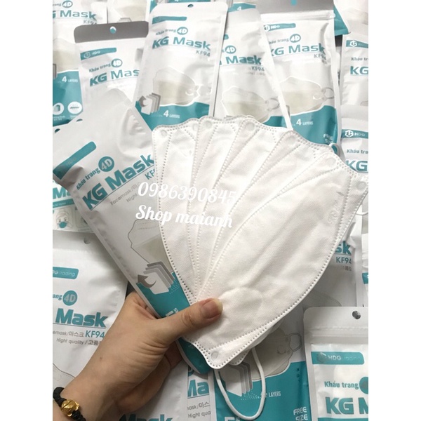 Sỉ 1 thùng khẩu trang KF94 KG Mask 4 lớp kháng khuẩn