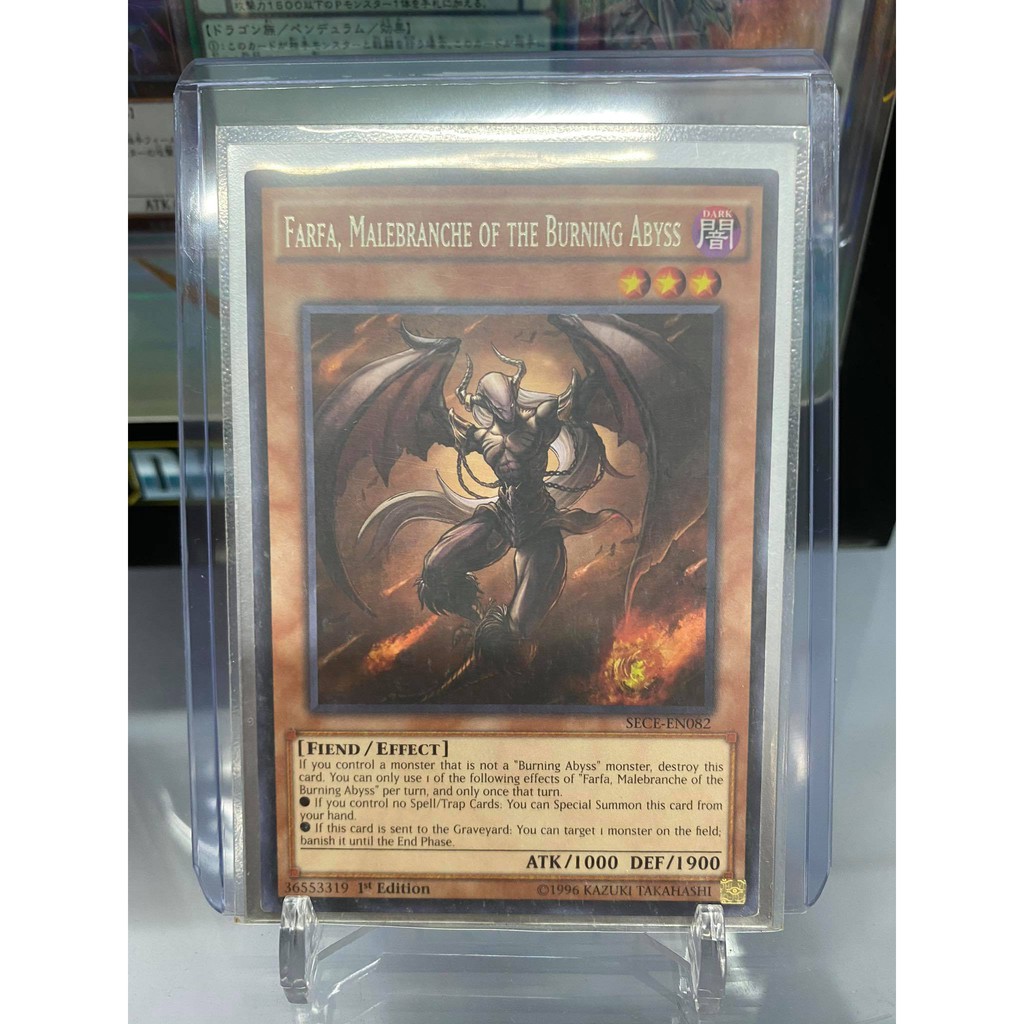 [ Dưa Hấu Yugioh ] Lá bài thẻ bài Farfa Malebranche of the Burning Abyss - Rare - Tặng bọc bài nhựa bảo quản