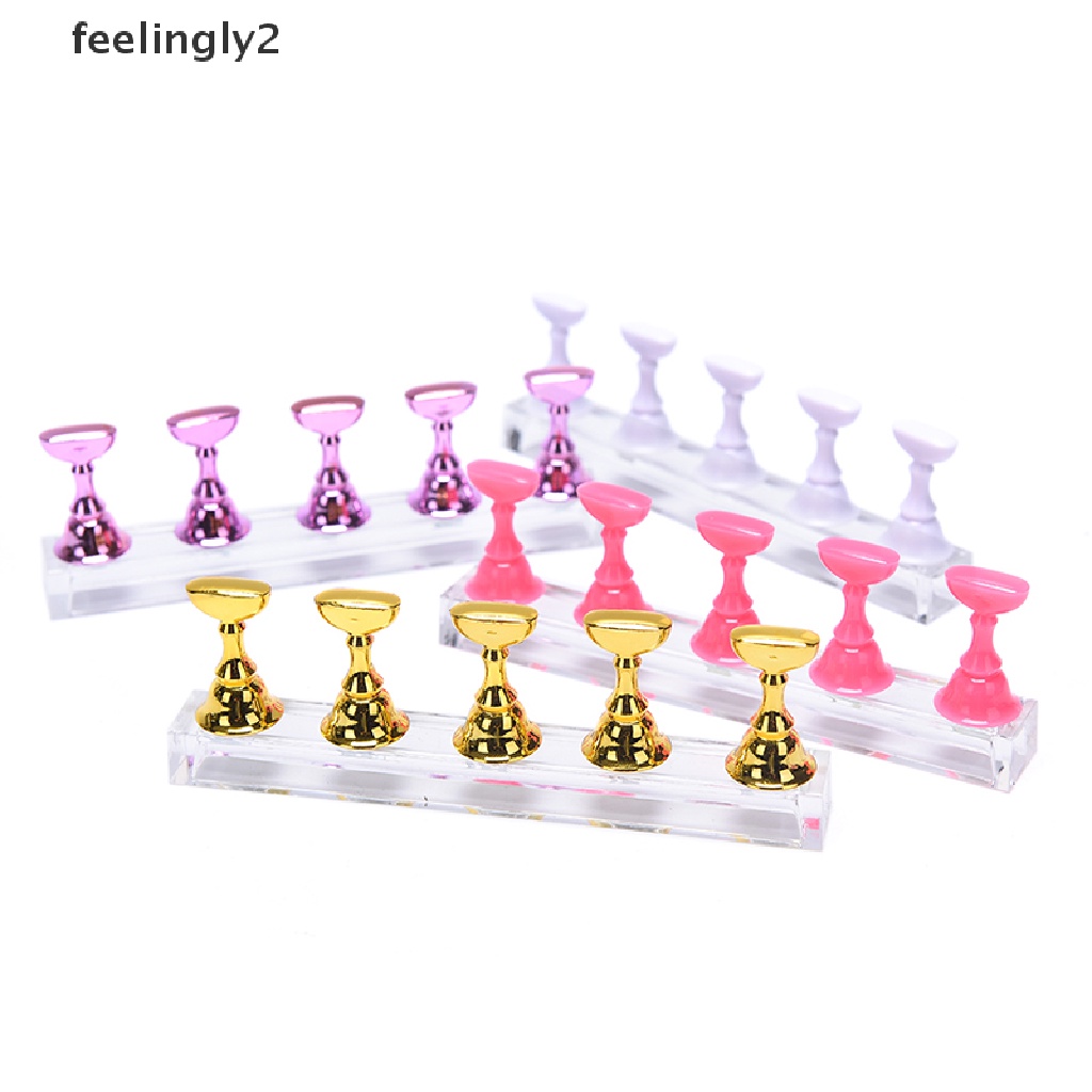 1 Bộ Giá Đỡ Trưng Bày Móng Tay Bằng Nhựa Acrylic Tiện Dụng