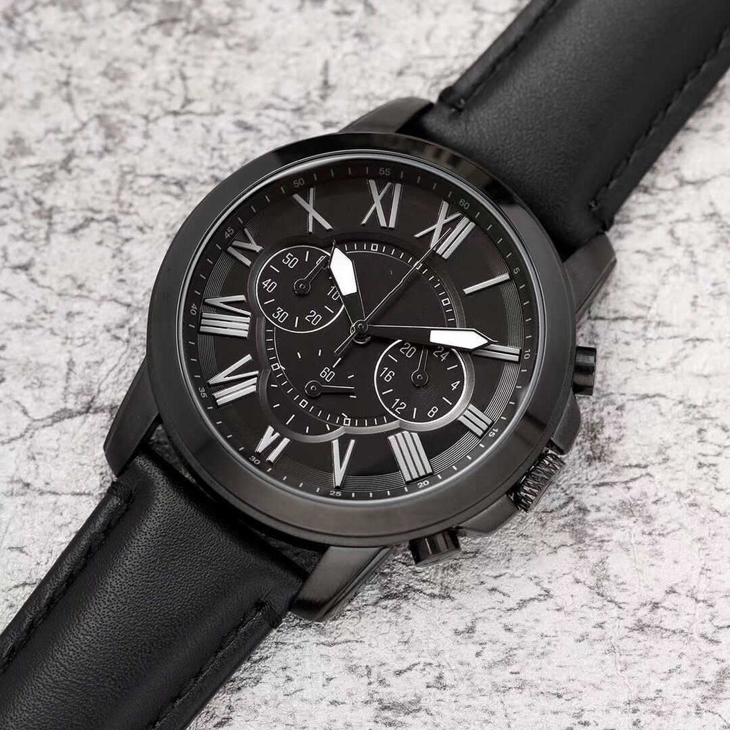 Đồng hồ nam dây da, đồng hồ đeo tay nam FOSSIL chạy pin, Full box, 6 kim, cao cấp, thời trang mới nhất