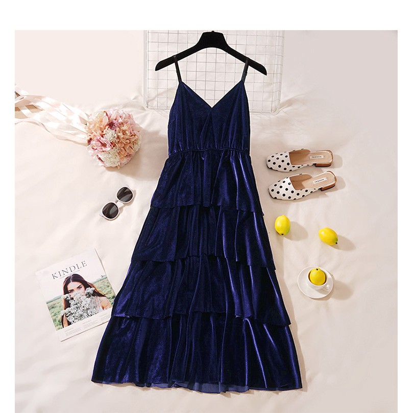 Đầm tiểu thư nhung , đầm tầng quãng châu, hàng có sẵn | BigBuy360 - bigbuy360.vn