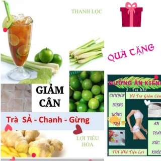 Trà giảm cân sả chanh gừng , 50 túi lọc, giảm mỡ, giảm cân, giảm eo