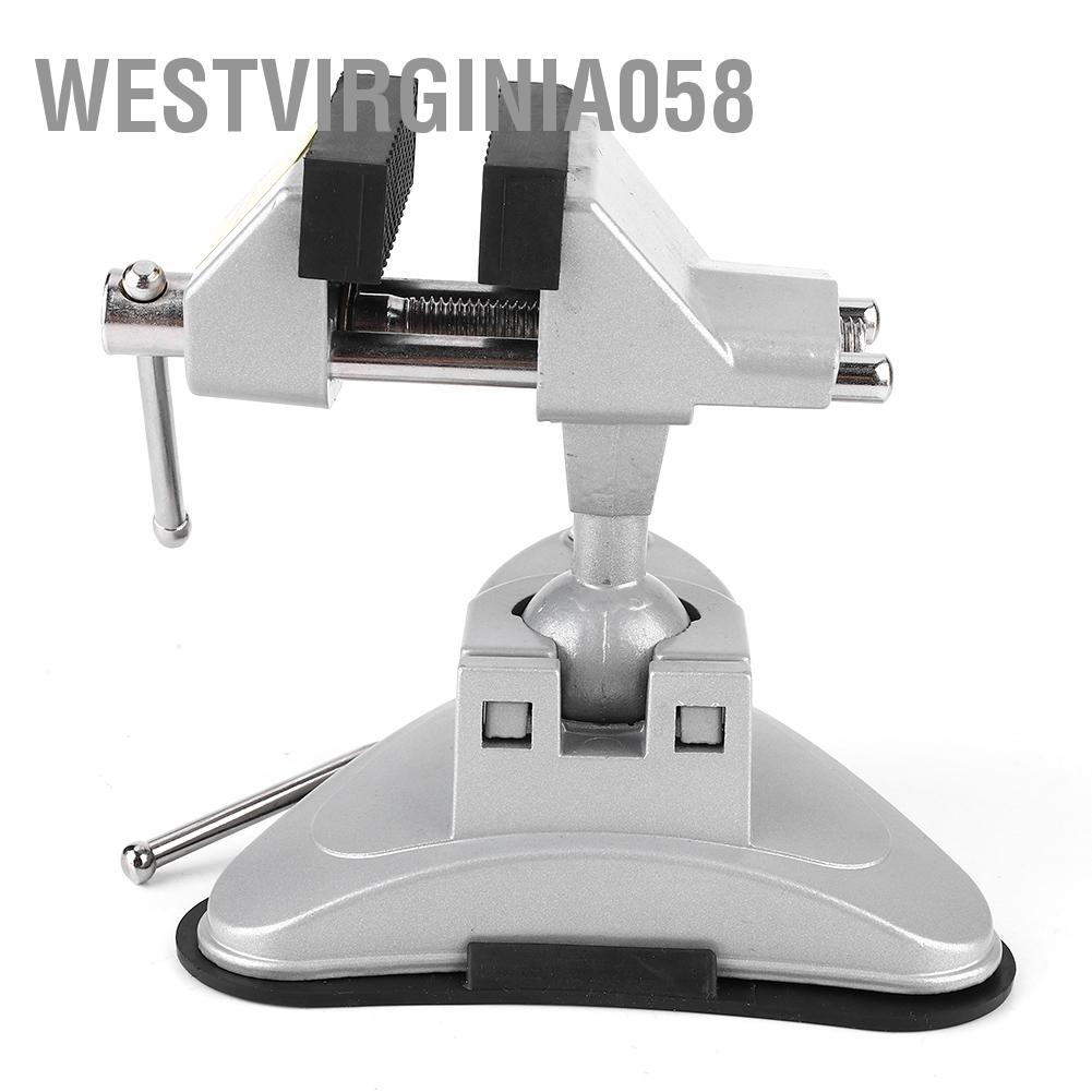 Westvirginia058 Aluminum Alloy 360°Rotating Clamp Vise 70mm Jaw Width Table for Workbench Woodwork