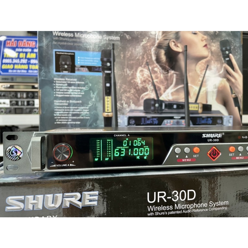 Micro không dây Shure UR 30D thiết kế siêu đẹp,linh kiện quá chất