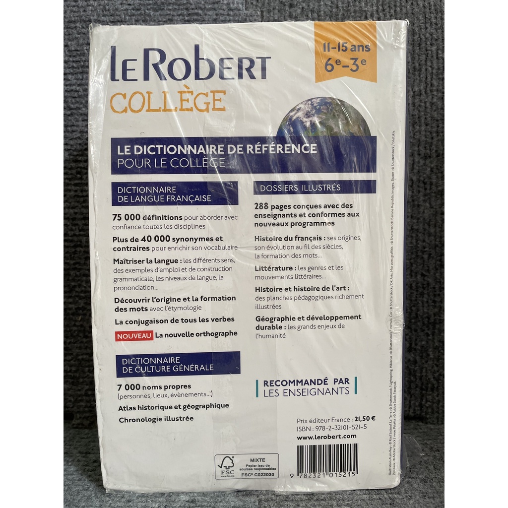 Sách - Từ điển tiếng Pháp: Le Robert collège - Từ điển tiếng Pháp cho học sinh THCS