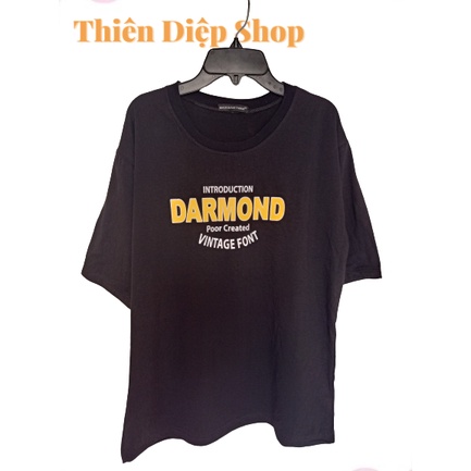 Áo thun nữ form rộng, tay lỡ, in chữ DARMOND 2 màu in, chất liệu cotton 100% đủ màu mềm, mịn, mát free size