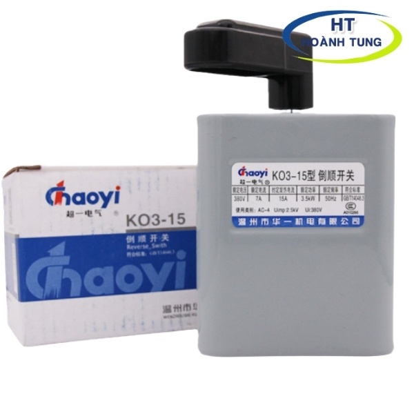 ♤℡♝Cầu dao máy tiện KO3-15 Chaoyi đảo chiều động cơ điện 3 pha 380VAC
