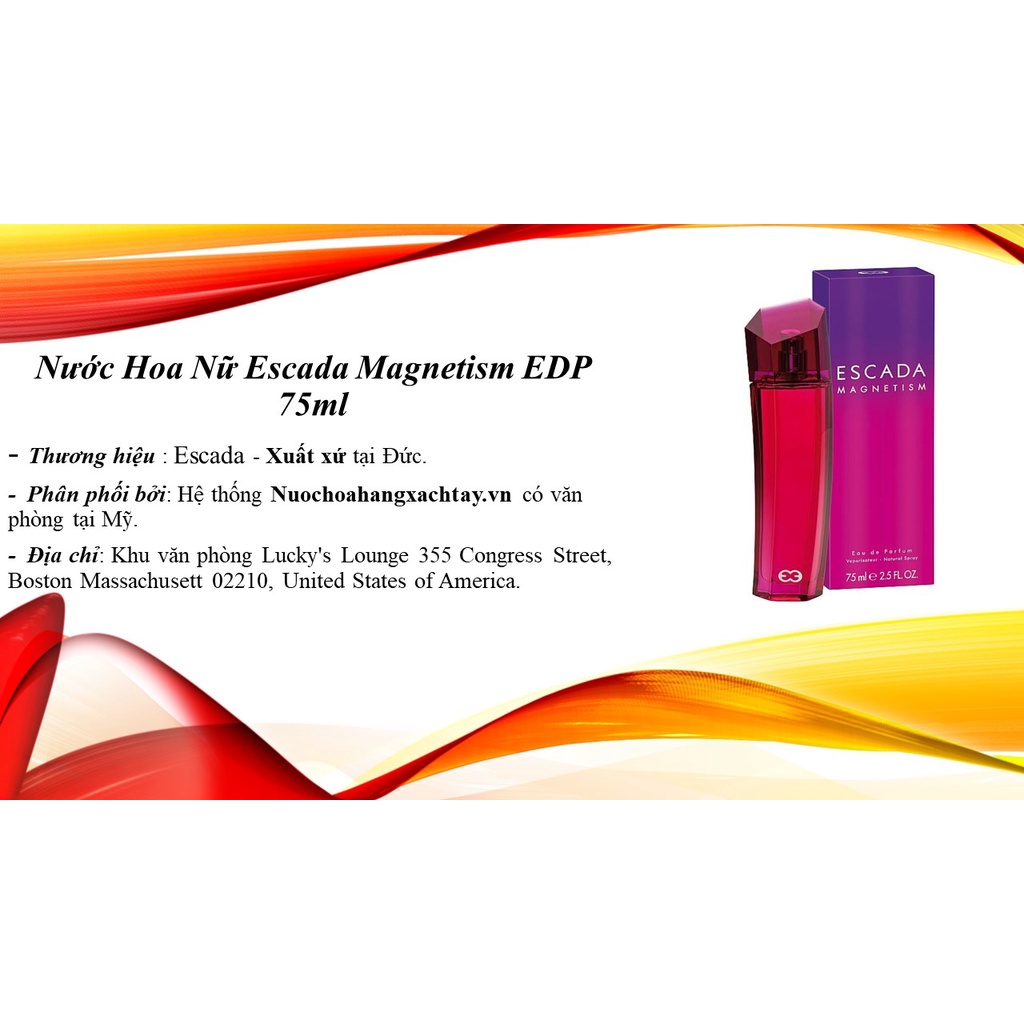 Nước hoa nữ Escada Magnetism EDP 75ml - XT327
