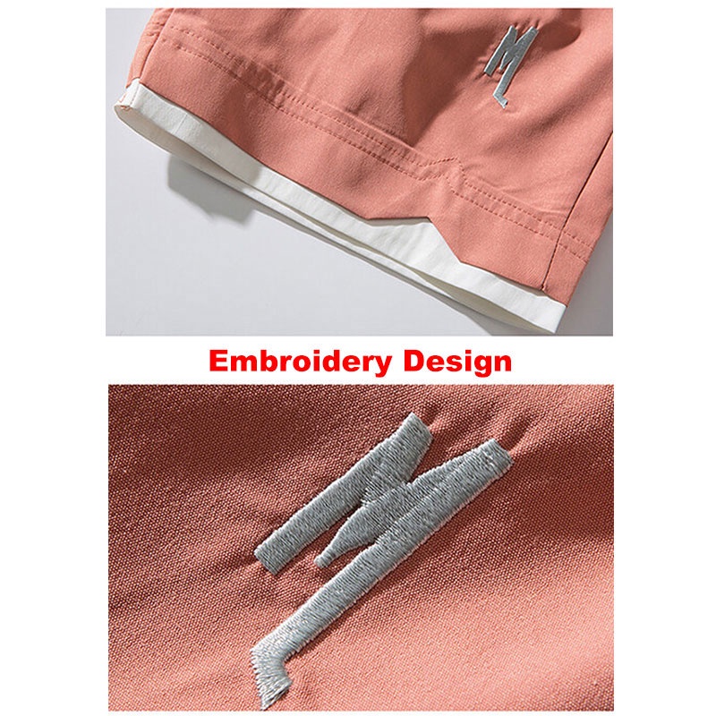 Quần Short Lưng Thun Dây Rút Phối Túi Sau Lưng Phong Cách Hàn Quốc Dành Cho Nam