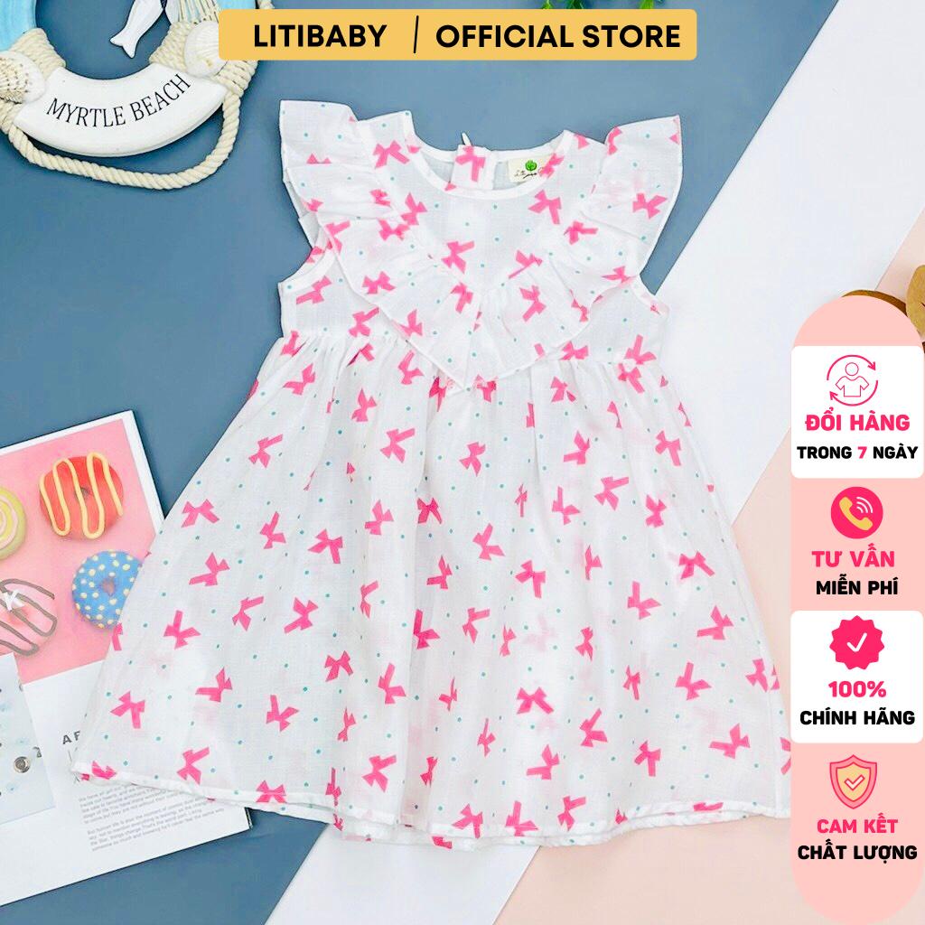 Váy thô viền cổ LITIBABY size 6/10T