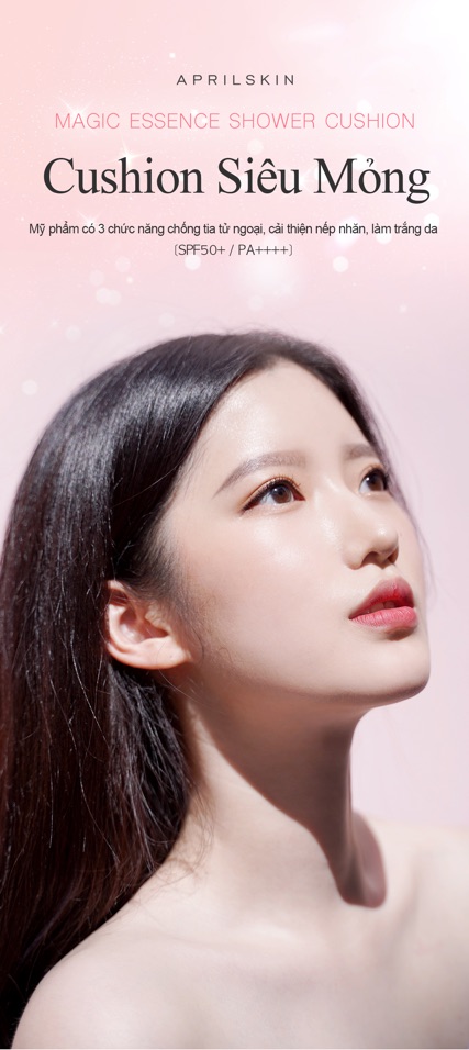 [Chính hãng] Phấn Nước Siêu Mỏng Nhẹ Cho Lớp Nền Tự Nhiên April Skin Magic Essence Shower Cushion SPF 50+ | BigBuy360 - bigbuy360.vn
