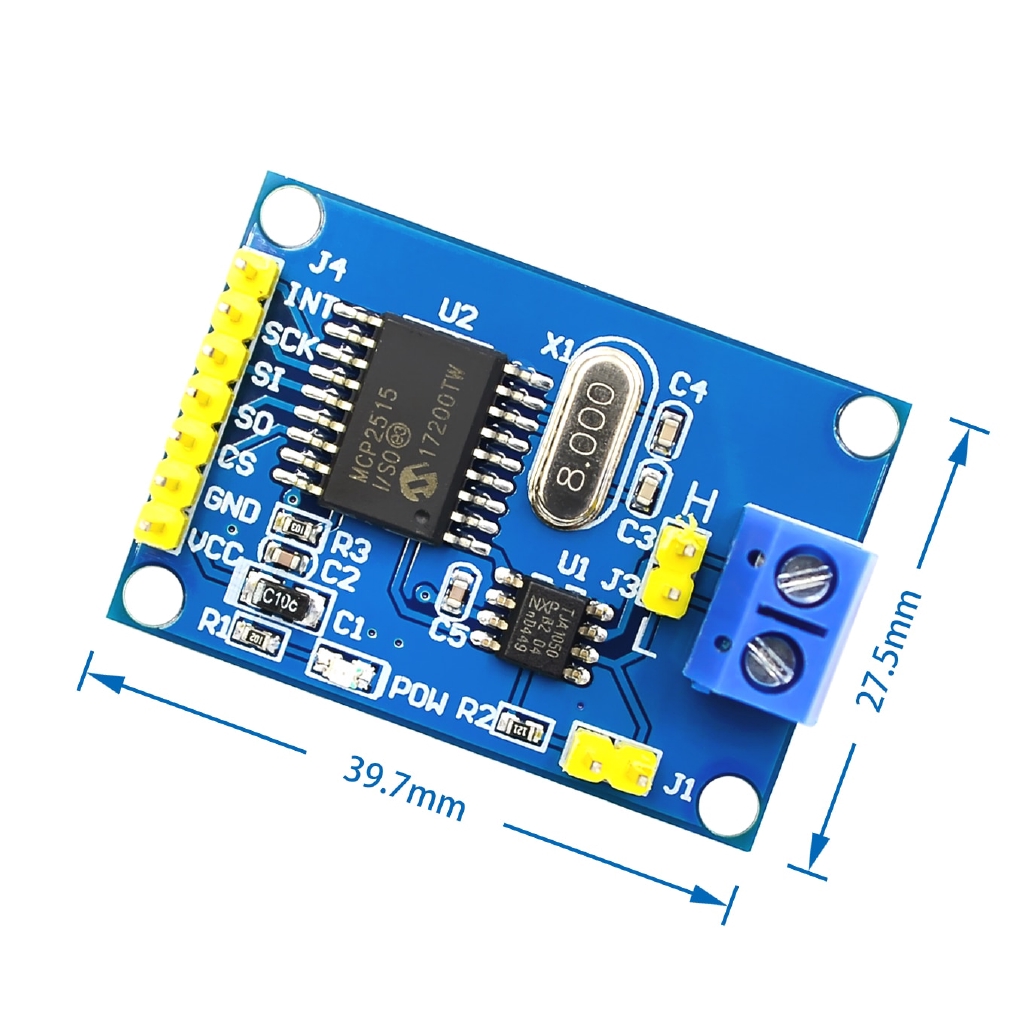 MCP2515 CAN Bus Module TJA1050 receiver SPI For 51 MCU ARM controller