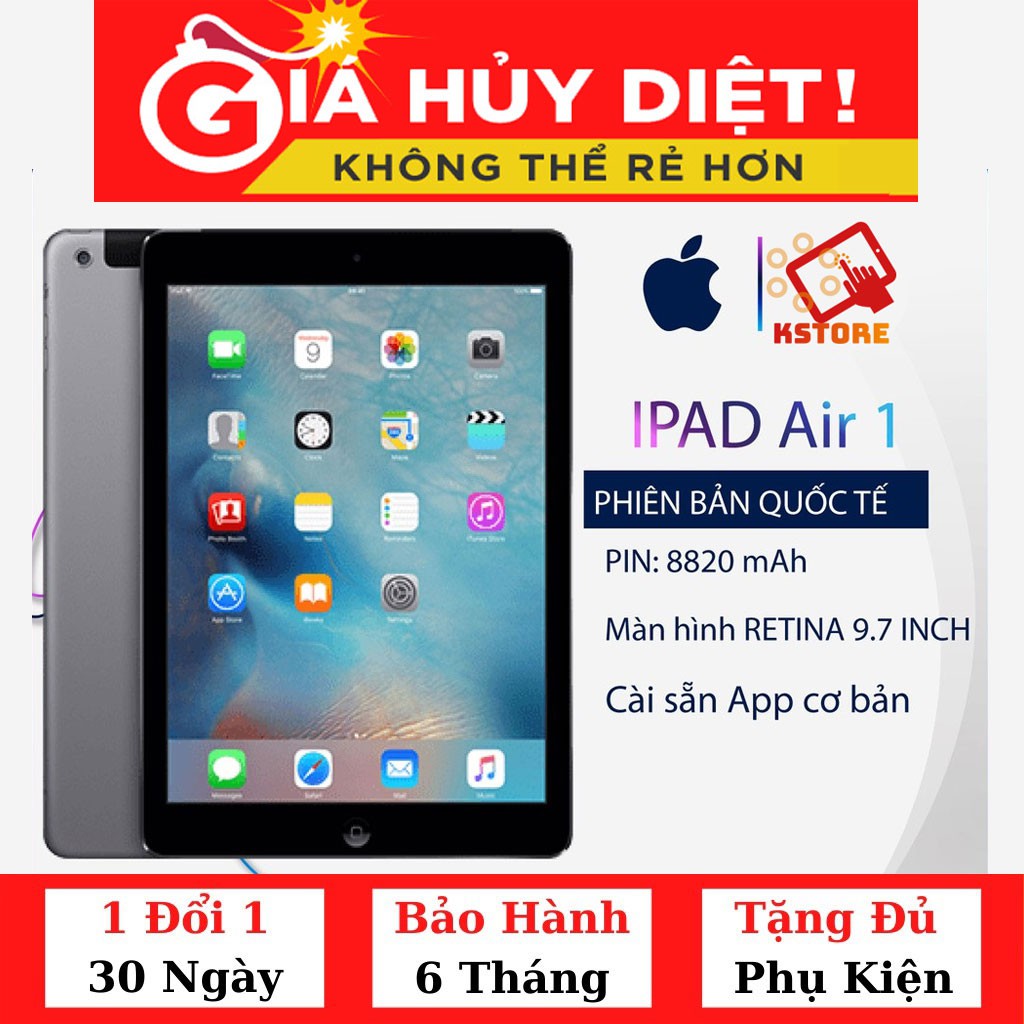 😛[Mã VIETIPAD6 giảm 100k] - iPad Air - Sản phẩm chính hãng Apple bảo hành 6 tháng 1 đổi 1