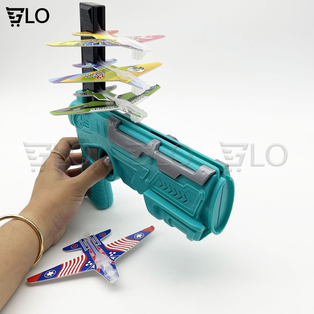 Súng Bắn Máy Bay Air Battle Cho Bé, Đồ Chơi Phóng Máy Bay Lượn Mô Hình Trẻ Em