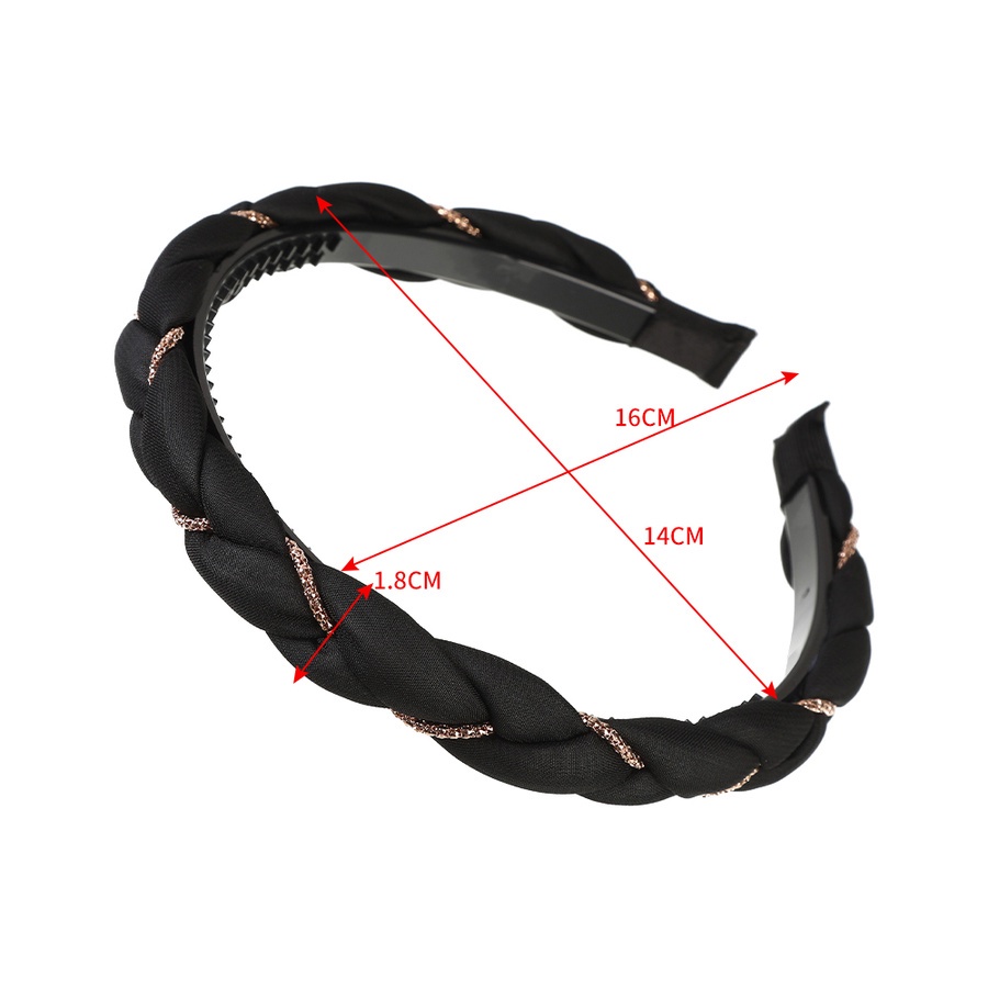 Băng Đô Cài Tóc Bằng Xốp Màu Trơn Phối Dây Xích Đan Chéo Phong Cách Hàn Quốc Cho