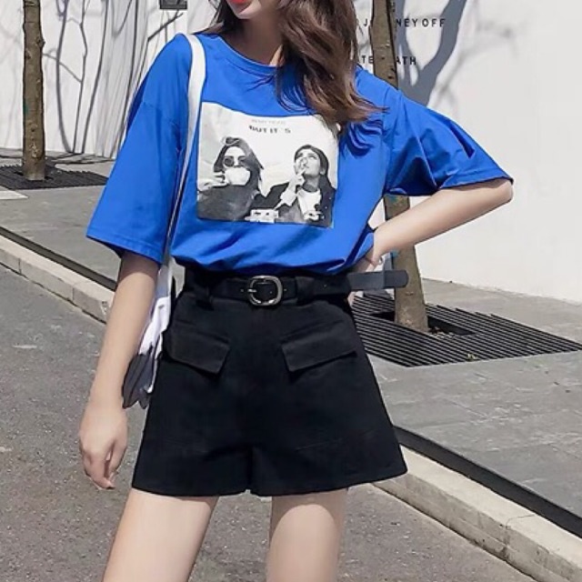 Quần short cạp cao, quần short kaki phong cách Hàn Quốc C8