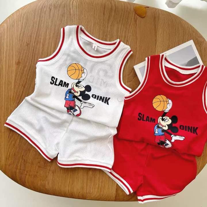 Lyvyshop - Bộ Mickey Thể Thao thun cá sấu cho bé 09-26kg