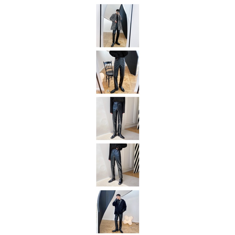 Quần Da pu Bóng Dáng Ôm Thời Trang Nam Tính