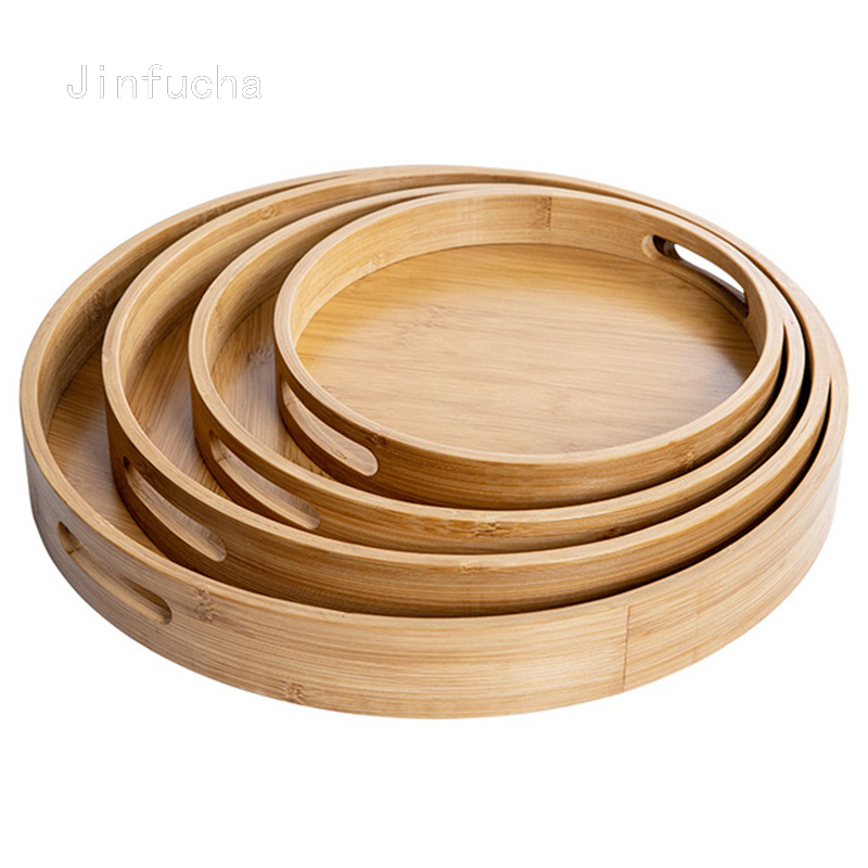 Đĩa Gỗ Tròn / Oval / Chữ Nhật Đựng Thức Ăn Uống Tiện Dụng|Khay Lưu Trữ