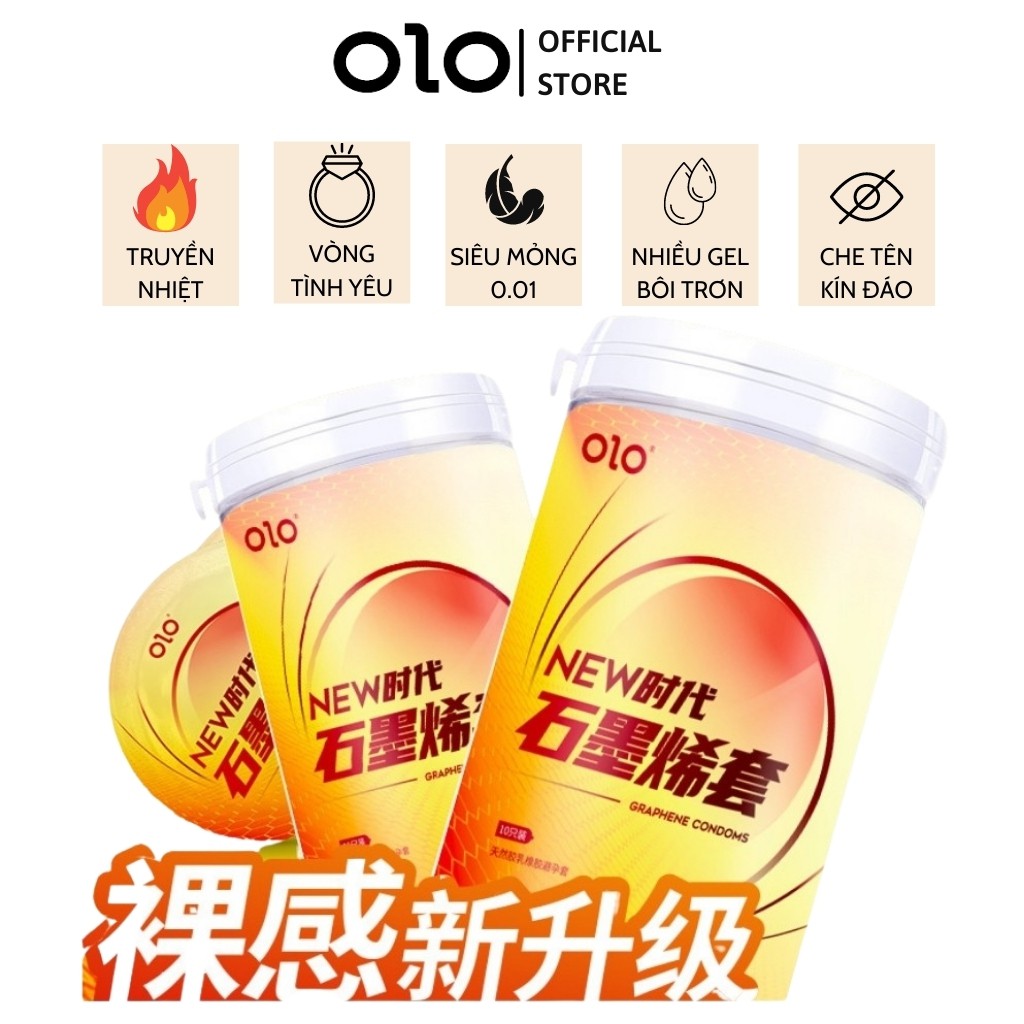 Bao cao su cao cấp OZO cốc vàng truyền nhiệt, cảm giác chân thật - Hộp 10 bcs