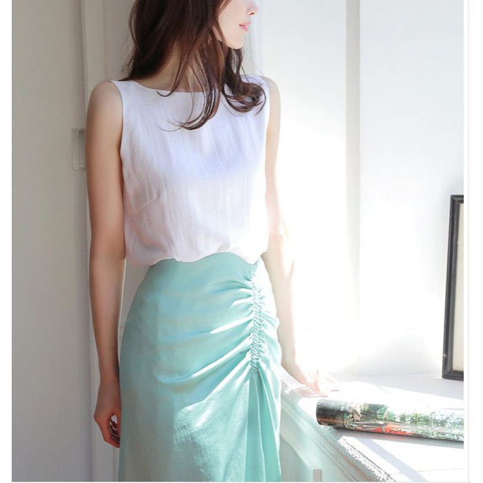Áo sơ mi công sở ❣️FREESHIP❣️ AO CỔ THUYỀN SÁT NÁCH NANA - Hàng thiết kế chuẩn [ao nu dep]