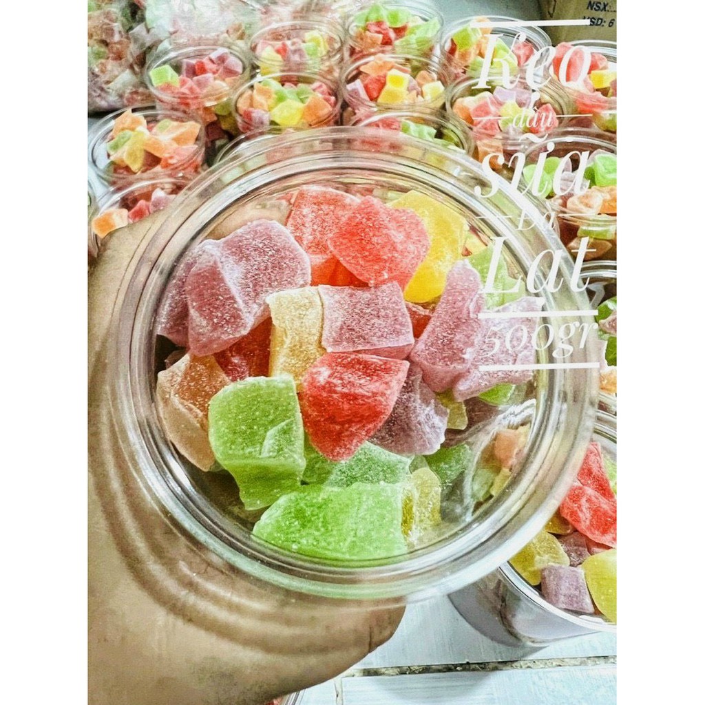 Kẹo dẻo sữa dâu Đà Lạt Lon 500gr - TỪ ĐƠN 50K,  Hàng ngon nhà làm