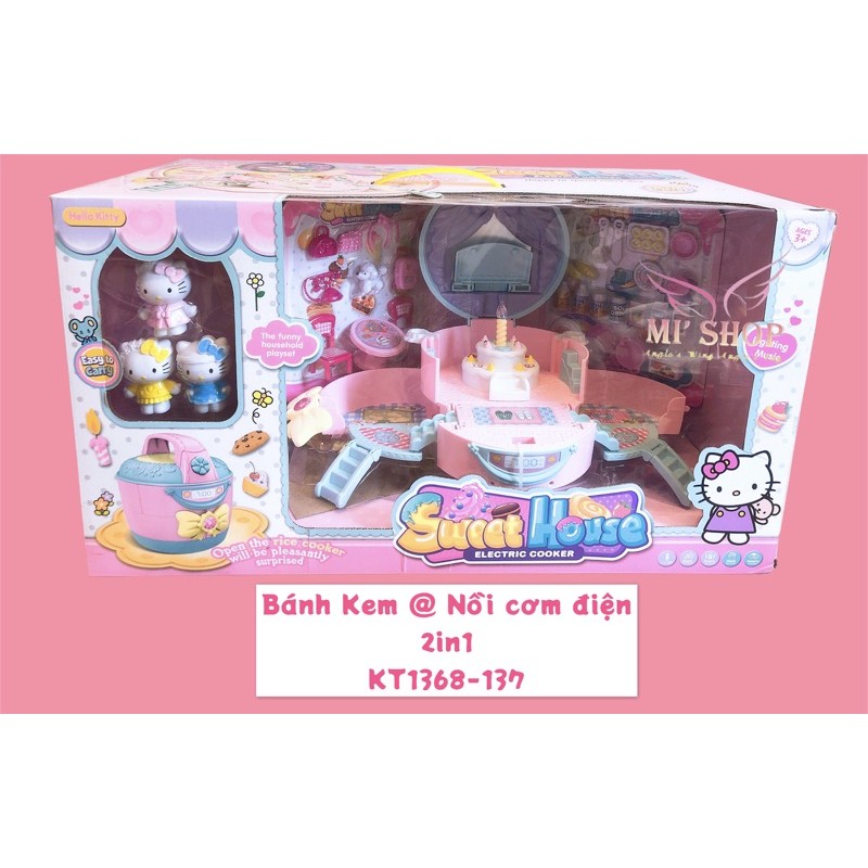 Bộ Bánh Kem &amp; Nồi Cơm Điện 2in1 Hello Kitty 1368-137 Elsa 1368-138