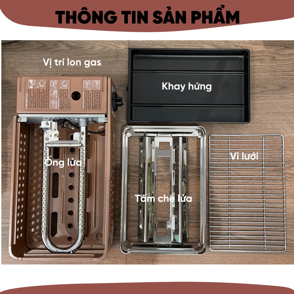 Bếp nướng mini dã ngoại, bếp nướng không khói có van khóa an toàn, công nghệ Nhật Bản-BẾP NƯỚNG 24N NAMILUX