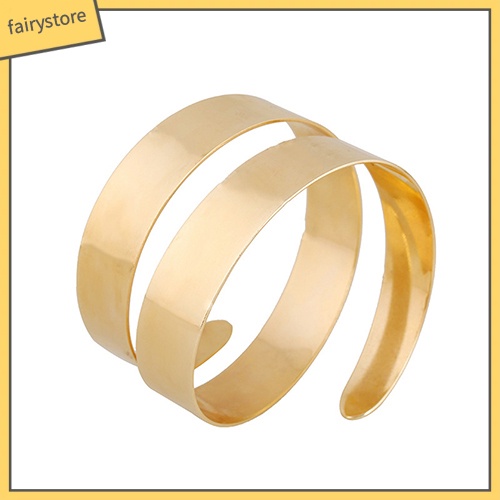 Vòng đeo cánh tay xoắn ốc đơn giản phong cách punk cho nữ