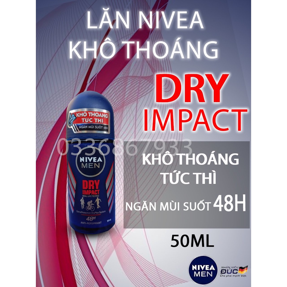 Lăn Khử Mùi Nivea men khô thoáng 48h 50ml | BigBuy360 - bigbuy360.vn