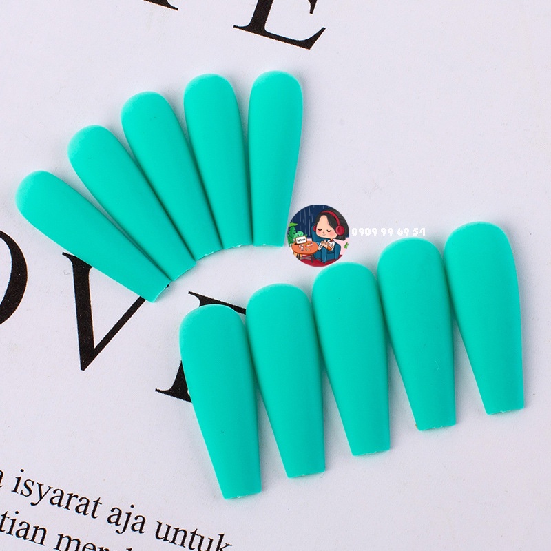 [ 32 - Xanh Ngọc Bích ] 1170 MATTE - MÓNG TRƠN SƠN MỊN - Form Thang Dài Xtra - [ Tặng Miếng Dán Và Dụng Cụ ] LẺ
