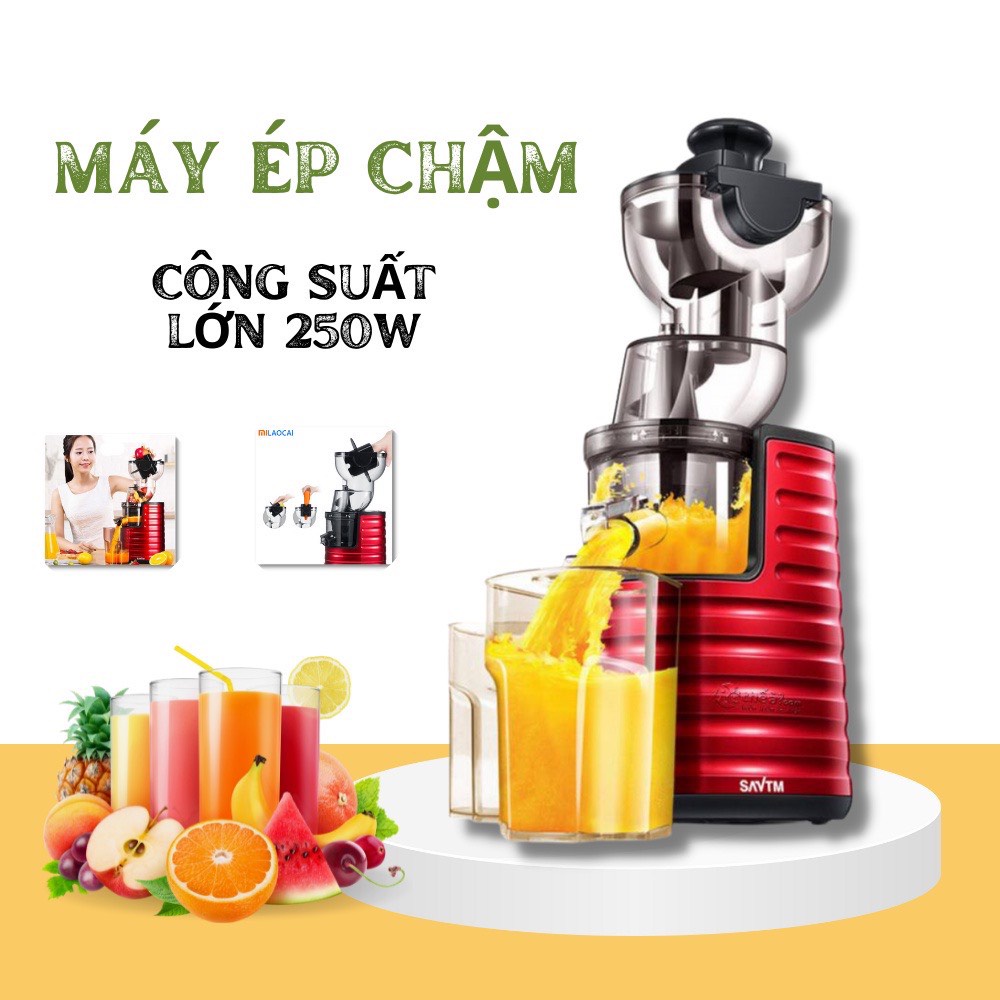 Máy Ép Chậm SAVTM JE31 - Ép Kiệt Bã - Máy Ép Trái Cây Tốc Độ Chậm-Gia Dụng Gia Đình