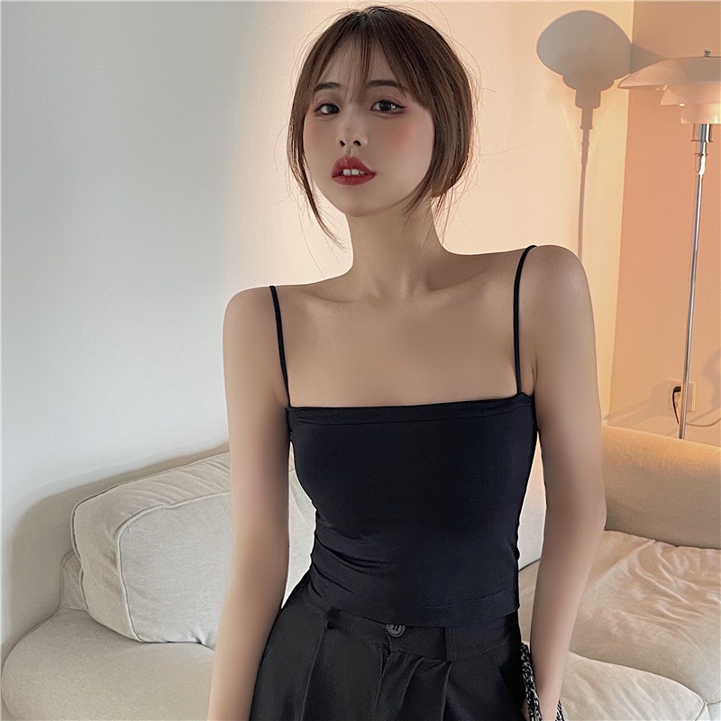 Áo lót lá học sinh dài cotton hai dây nhỏ, có lót thiết kế đơn giản, trẻ trung, phù hợp dưới 55kg (MS 04073) Anna Shop